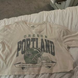 Hollister football crop top size xs women